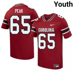 Top-Tier Jacarrius Peak #65 South Carolina Gamecocks Garnet Jersey | Youth University Football Swen Fan Gear 56514457
