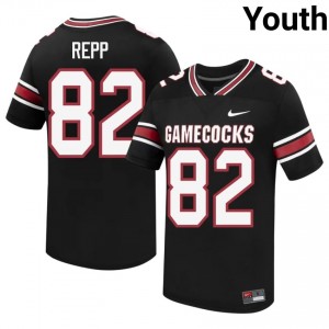 Officially Licensed Jackson Repp #82 Fighting Gamecocks Black Jersey | Youth University Football Embroidery Fan Gear 64339626
