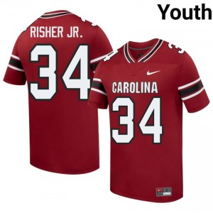 Jamian Risher Jr. #34 South Carolina Gamecocks Jersey | Exclusive Garnet College Football Youth Swen 49271392