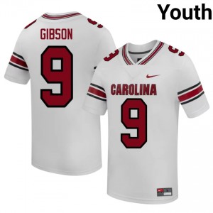White Jayden Gibson #9 South Carolina Gamecocks Jersey | Youth High School Football Limited Stitched 86916615