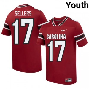 #17 Jayden Sellers Gamecocks Garnet Jersey | Alumni Stitch Youth Player Football Gear 54820073