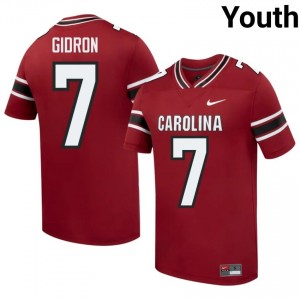 Gamecocks Jordon Gidron #7 Garnet Jersey | Essential Swen NCAA Football Youth Apparel 69080155