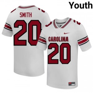 White Josh Smith #20 S. Carolina Jersey | Youth High School Football Licensed Stitched 17441356