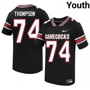 Gamecocks Josiah Thompson #74 Black Jersey | Genuine Embroidery NCAA Football Youth Apparel 93881523