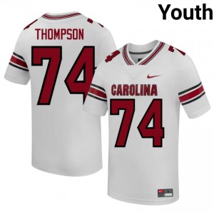 #74 Josiah Thompson SC Gamecocks White Jersey | Elite Stitched Youth Player Football Gear 22794903