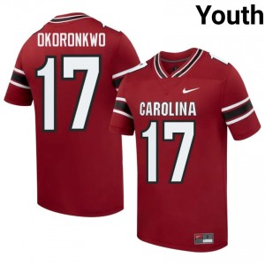 Garnet Justin Okoronkwo #17 South Carolina Gamecocks Jersey | Youth High School Football Limited Swen 88799173