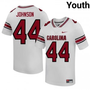 Top-Tier KJ Johnson #44 USC Gamecocks White Jersey | Youth University Football Stitched Fan Gear 52765833