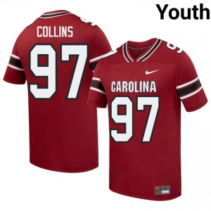 Garnet Kelby Collins #97 South Carolina Gamecocks Jersey | Youth High School Football Licensed Stitch 98898609