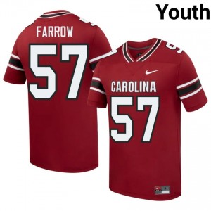 Fighting Gamecocks Kyler Farrow #57 Garnet Jersey | Pro Cut Stitch NCAA Football Youth Apparel 23594060