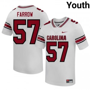 Kyler Farrow #57 South Carolina Gamecocks Jersey | Exclusive White College Football Youth Stitched 68221404