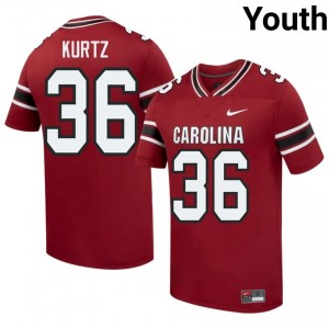 #36 Landon Kurtz S. Carolina Garnet Jersey | Alumni Stitch Youth Player Football Gear 56306166