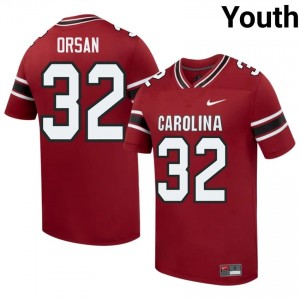 #32 Malik Orsan Fighting Gamecocks Garnet Jersey | Classic Swen Youth Player Football Gear 11989368