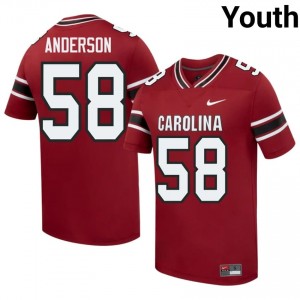 Markee Anderson #58 USC Gamecocks Jersey | Pro-Grade Garnet College Football Youth Swen 62076640