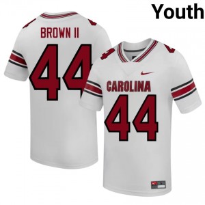 #44 Maurice Brown II UofSC White Jersey | Classic Stitched Youth Player Football Gear 70320462