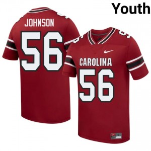 Garnet Mike Johnson #56 South Carolina Gamecocks Jersey | Youth High School Football Fresh Swen 97204600