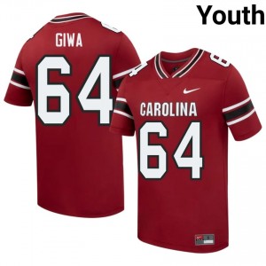 Fighting Gamecocks Neff Giwa #64 Garnet Jersey | Premium Swen NCAA Football Youth Apparel 95444843