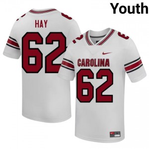 White Nolan Hay #62 USC Gamecocks Jersey | Youth High School Football Limited Stitched 53111311