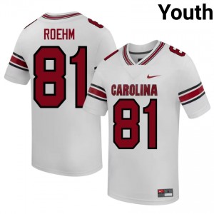 UofSC Reno Roehm #81 White Jersey | Pro Cut Stitched NCAA Football Youth Apparel 42689882