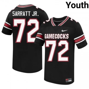 #72 Shed Sarratt Jr. USC Gamecocks Black Jersey | Classic Embroidery Youth Player Football Gear 39420691