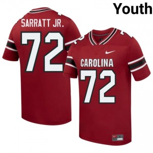 Durable Shed Sarratt Jr. #72 Gamecocks Garnet Jersey | Youth University Football Swen Fan Gear 93986969