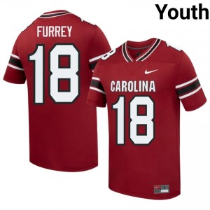 Garnet Stone Furrey #18 Fighting Gamecocks Jersey | Youth High School Football Limited Swen 96378046