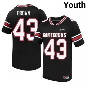 #43 Tony Brown Gamecocks Black Jersey | Elite Embroidery Youth Player Football Gear 54996491