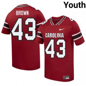 Top-Tier Tony Brown #43 USC Gamecocks Garnet Jersey | Youth University Football Swen Fan Gear 47459069