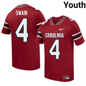 Vicari Swain #4 S. Carolina Jersey | Pro-Grade Garnet College Football Youth Swen 73537460