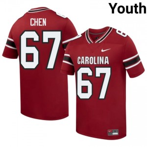 Garnet Vincent Chen #67 SC Gamecocks Jersey | Youth High School Football Fresh Swen 10831665